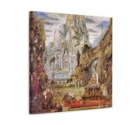 SEIBES The Triumph of Alexander The Great By Gustave Moreau Giclee Paper Poster Bright Clear Reproduction Canvas Painting Wall Art Decorative Picture Prints Modern Decor Frame 24x24inch(60x60cm)