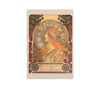 SEIBES Zodiac By Alphonse Mucha Poster Canvas Wall Art Picture Prints Hanging Photo Gift Idea Decor Homes Artworks Unframe 20x30inch(50x75cm)