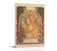 SEIBES Zodiac By Alphonse Mucha Poster Print Photo Art Painting Canvas Home Decorative Bedroom Modern Decors Frame 24x36inch(60x90cm)