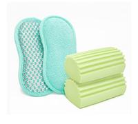 SEIBUR® 2 Magic Dust Catcher Sponges + 2 Dish Scrubbers | Magic Dust Catcher Sponges + 2 Dish Washing Sponges | Hygiene Kit, Scrubber and Wet Duster for the House (Green)