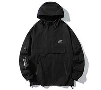 Seidarise Men's Hoodie Sweatshirt Hip Hop Pullover Street wear Casual Fashion Clothes, Black, Large