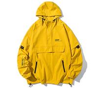 Seidarise Men's Hoodie Sweatshirt Hip Hop Pullover Street wear Casual Fashion Clothes, Yellow, XL