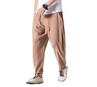 Seidarise Men's Joggers Sweatpants Harem Jogger Pant Long Sports Pants, S-brown, Medium