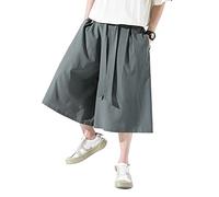 Seidarise Men's Wide Leg Casual Harem Linen Japanese Yoga Harem Pants Hip hop Joggers Baggy, Z-grey, X-Large