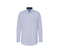 Seidensticker Men's Business Shirt - Regular fit - Non-Iron - Kent Collar - Long Sleeve - 100% Cotton Hellblau