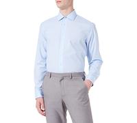 Seidensticker Men's Business Shirt - Regular fit - Non-Iron - Kent Collar - Long Sleeve - 100% Cotton Hellblau