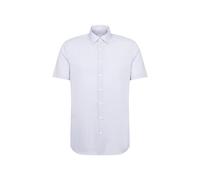 Seidensticker Men's Business Shirt - Shaped fit - Non-Iron - Kent Collar - Short Sleeves - 100% Cotton Hellblau