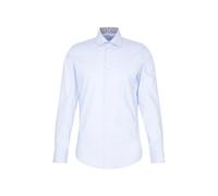 Seidensticker Men's Business Shirt - Slim fit - Non-Iron - Kent Collar - Long Sleeve - Patch - 100% Cotton Hellblau