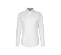 Seidensticker Men's Business Shirt - Slim fit - Non-Iron - Kent Collar - Long Sleeve - Patch - 100% Cotton Weiß