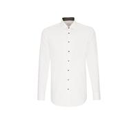 Seidensticker Men's Business Shirt - Slim Fit - Non-Iron - Kent Collar - Long Sleeve - Patch - 100% Cottonwhite (Weiß 01), 42