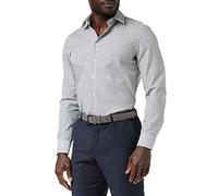 Seidensticker Men's Non-iron Poplin Business Shirt in Slim with Kent-Collar Shirt,Blue (Dunkelblau 19),39