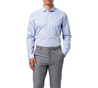 Seidensticker Men's Regular Fit Langarm Popeline Shirt,lightblue,16