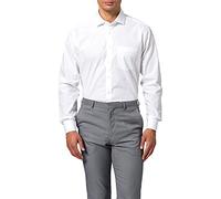 Seidensticker Men's Regular Fit Langarm Popeline Shirt,White,15.5