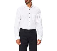 Seidensticker Men's Regular fit Long Sleeve poplin Shirt, White, 17