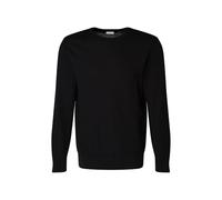 Seidensticker Men's Regular fit Pullover Crew Neck Jumper Sweater, Black, L