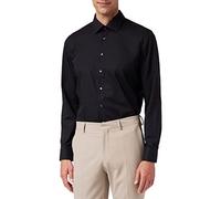 Seidensticker Men's Seidensticker Herren Business Hemd Slim Fit Formal Shirt, Black (Schwarz 39), 37