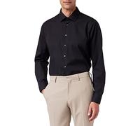 Seidensticker Men's Seidensticker Herren Business Hemd Slim Fit Formal Shirt, Black (Schwarz 39), 43