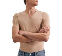 Seidensticker Men's Short-Sleeved T-Shirt with V-Neck, Nude, S