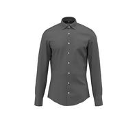 Seidensticker Men's Slim fit Long Sleeve Collar Shirt, Gray, 15.5