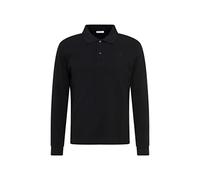 Seidensticker Men's Slim fit Polo Shirt Long Sleeves, Black, M