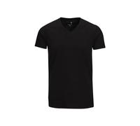 Seidensticker Men's T-Shirt - Regular fit - Plain - V-Neck - Short Sleeve - Stretch