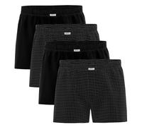 Seidensticker Men's Web Boxers, 4-Pack - Boxer 4-Pack, Cotton, Log...