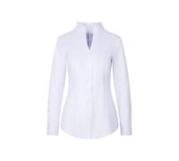 Seidensticker Women's Blouse - City Blouse - Easy to Iron - Goblet Collar Blouse - Slim fit - Long Sleeve - 100% Cotton Blue