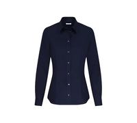 Seidensticker Women's Blouse - City Blouse - Shirt Blouse - Regular fit - Long Sleeve - Plain - 100% Cotton Dark Blue