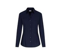 Seidensticker Women's Blouse - Shirt Blouse - Slim fit - Long Sleeve - Plain - 100% Cotton Dark Blue
