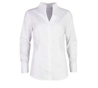 Seidensticker Women's Blouse - City Blouse - Easy to Iron - Goblet Collar Blouse - Slim fit - Long Sleeve - 100% Cotton White