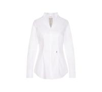 Seidensticker Women's Goblet Collar Blouse Long Sleeve Slim Fit Plain Non-iron Blouse, White (01), 20