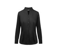 Seidensticker Women's Non-Iron City Blouse - Goblet Collar, Slim Fit, Long Sleeve - 100% Cotton, Schwarz, 40