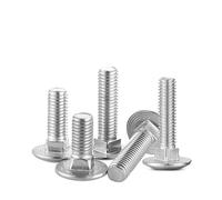 2/5/10pcs M4 M5 M6 M8 M10 M12 A2-70 304 Stainless Steel GB12 DIN603 Truss Round Head Square Neck Carriage Screw Bolt(40mm,10pcs M4)