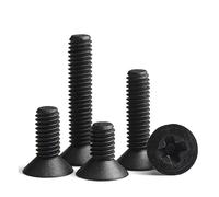 SEIDER 20/ 50pcs M2 M2.5 M3 M4 M5 M6 M8 Black/White Nylon Countersunk Head Screws Plastic Flat Head Bolts Length: 4~40mm(Black,M2.5x8 (50pcs))