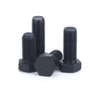 SEIDER 5pcs M8 M10 M12 Fine Thread External Hex Hexagon Head Screws Black Grade 8.8 Steel Hexagon Head Bolts Pitch 1/1.25/1.5mm(M10x1x25mm (5pcs))