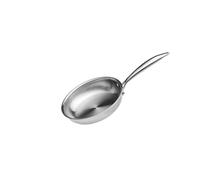 SEIDO Triply Stainless Steel Frying Pan 20cm - Induction Compatible, Uncoated & Non-Toxic, PFOA/PFAS Free, ThermoCore Base