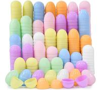 Seifar 2.4Inch Easter Eggs Set, 7 Bright Colors Plastic Fillable Eggs for Easter Egg Hunt, Basket Stuffers, Party Games, Classroom Activities & Spring Decor (512)