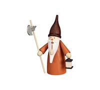 Seiffener Volkskunst German incense smoker night watchman, height 16 cm / 6 inch, original Erzgebirge SV 12323