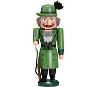 Seiffener Volkskunst German nutcracker forester, height 37 cm / 15 inch, original Erzgebirge by