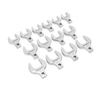 Sealey S01109 Crowfts Foot Open End Spanner Set 14Pc 1/2inSq Drive Metric