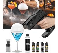 Seihoae Electric Cocktail Bubble Smoke Gun, One Key Operation, Handheld, with 1.4 Inch Color Screen, Suitable for Bartenders and Western Chefs, Restaurants, Bars, Parties, Indoors and Outdoors