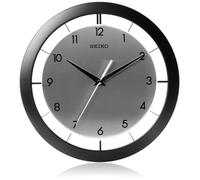 Seiko 11" Brushed Metal Wall Clock,Black
