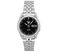 Seiko - SNK361K1-5 - Men's Watch - Automatic Analogue - Black Dial - Grey Steel Strap, Black/Grey, Classic