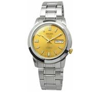 Seiko 5 Automatic Gold Dial Silver Stainless Steel Men's Watch SNKK13K1