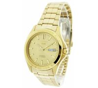 Seiko 5 Automatic Gold Tone Stainless Steel Golden Dial SNKK98K1 30M Mens Watch