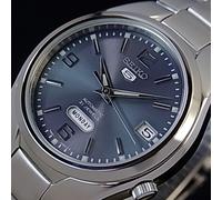 Seiko 5 Automatic Grey Dial Silver Steel Mens Watch SNK621K1