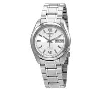 Seiko 5 Automatic Mens Watch Day Date Silver Dial Stainless Steel Strap SNKL51K1