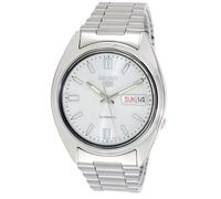 SEIKO Men's SNXS73 5 Automatic White Dial Stainless-Steel Bracelet Watch, Silver - SNXS73, Automatic Watch