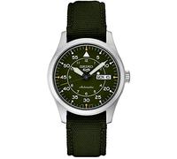 Seiko 5 Men's Green Leather Flieger Automatic Watch SRPH29K1 Green
