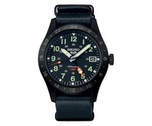 Seiko 5 Campi Sportivi 'inganno' meccanico GMT SSK025K1, Strap, Black, Strap